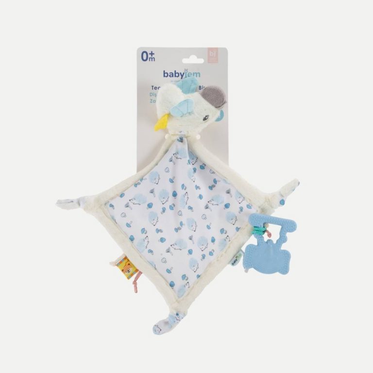 Sleepy birdy with teether
